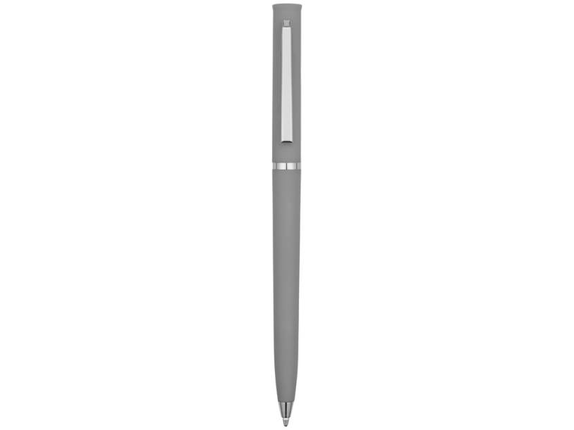 Ручка пластиковая шариковая Navi soft-touch (серый)  (Изображение 2)