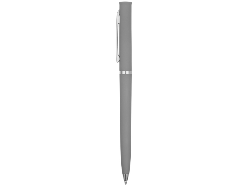 Ручка пластиковая шариковая Navi soft-touch (серый)  (Изображение 3)