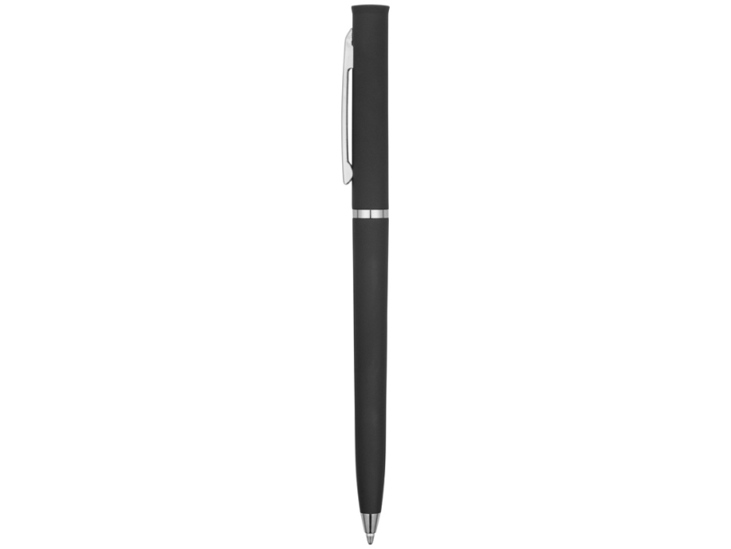 Ручка пластиковая шариковая Navi soft-touch (черный)  (Изображение 3)
