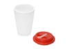Пластиковый стакан с двойными стенками Take away (красный/белый)  (Изображение 2)