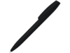 Ручка шариковая пластиковая Coral Gum , soft-touch (черный)  (Изображение 1)