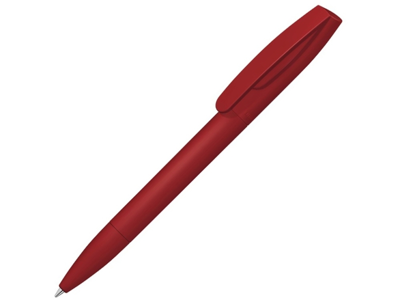 Ручка шариковая пластиковая Coral Gum , soft-touch (красный)  (Изображение 1)