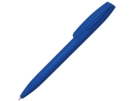 Ручка шариковая пластиковая Coral Gum , soft-touch (синий) 
