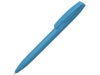 Ручка шариковая пластиковая Coral Gum , soft-touch (голубой)  (Изображение 1)