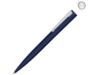 Ручка шариковая металлическая Brush Gum, soft-touch (темно-синий)  (Изображение 1)