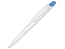 Ручка шариковая пластиковая Stream (голубой/белый) 