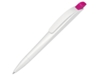 Ручка шариковая пластиковая Stream (розовый/белый)  (Изображение 1)