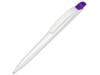 Ручка шариковая пластиковая Stream (фиолетовый/белый)  (Изображение 1)