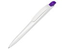 Ручка шариковая пластиковая Stream (фиолетовый/белый) 