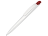 Ручка шариковая пластиковая Stream (красный/белый)  (Изображение 1)