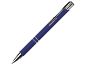 Ручка металлическая шариковая Legend Gum soft-touch (темно-синий) 