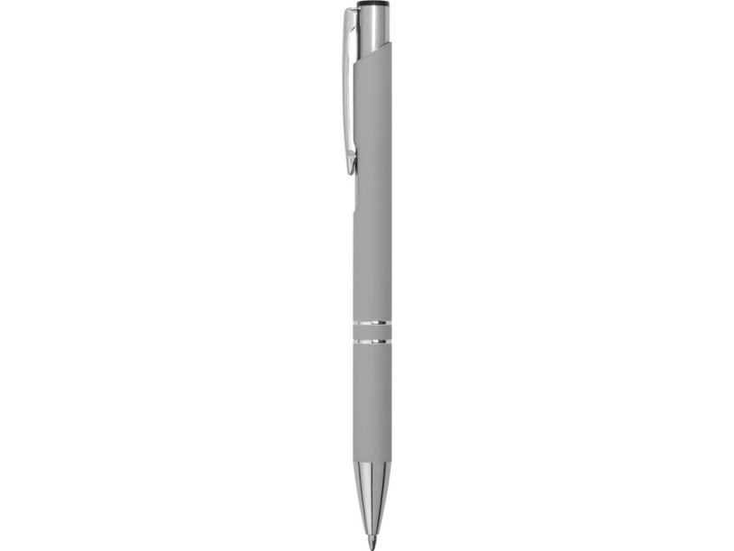 Ручка металлическая шариковая Legend Gum soft-touch (серый)  (Изображение 3)