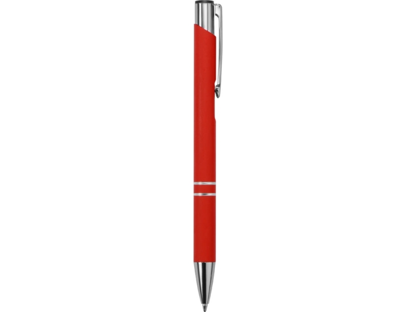 Ручка металлическая шариковая Legend Gum soft-touch (красный)  (Изображение 3)