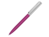 Ручка металлическая шариковая Bright GUM soft-touch с зеркальной гравировкой (розовый)  (Изображение 1)