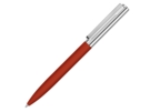 Ручка металлическая шариковая Bright GUM soft-touch с зеркальной гравировкой (красный) 