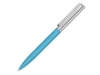 Ручка металлическая шариковая Bright GUM soft-touch с зеркальной гравировкой (голубой)  (Изображение 1)
