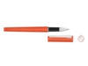 Ручка металлическая роллер Brush R GUM soft-touch с зеркальной гравировкой (оранжевый)  (Изображение 2)