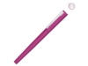 Ручка металлическая роллер Brush R GUM soft-touch с зеркальной гравировкой (розовый)  (Изображение 1)