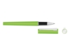 Ручка металлическая роллер Brush R GUM soft-touch с зеркальной гравировкой (зеленое яблоко)  (Изображение 2)