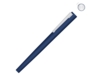 Ручка металлическая роллер Brush R GUM soft-touch с зеркальной гравировкой (темно-синий)  (Изображение 1)