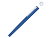 Ручка металлическая роллер Brush R GUM soft-touch с зеркальной гравировкой (синий)  (Изображение 1)