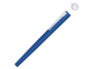 Ручка металлическая роллер Brush R GUM soft-touch с зеркальной гравировкой (синий) 