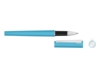 Ручка металлическая роллер Brush R GUM soft-touch с зеркальной гравировкой (голубой)  (Изображение 2)