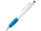 Шариковая ручка с зажимом из металла SANS BK (голубой) 