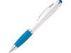 Шариковая ручка с зажимом из металла SANS (голубой)  (Изображение 1)