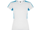 Спортивная футболка Suzuka женская (белый/бирюзовый) 2XL