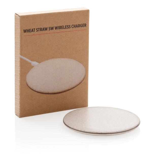 Док-станция для беспроводной зарядки Wheat Straw, 5 Вт (Изображение 2)