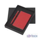 Набор подарочный &quot;Лорен&quot; с блокнотом А6, покрытие soft touch (красный)