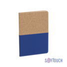Блокнот &quot;Фьюджи&quot;, формат А5, покрытие soft touch+пробка (синий)