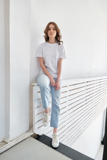 Футболка унисекс STAN, хлопок 150, 51 (Белый) 54/XXL (Изображение 6)