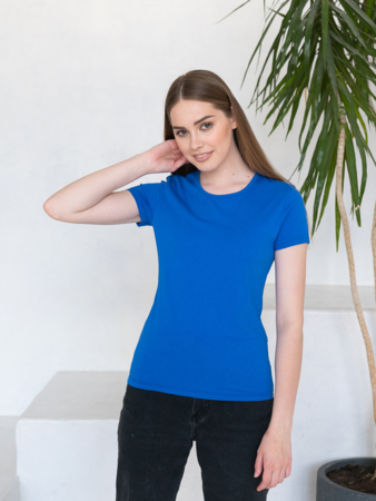 Футболка женская 02W (Синий) XL/50