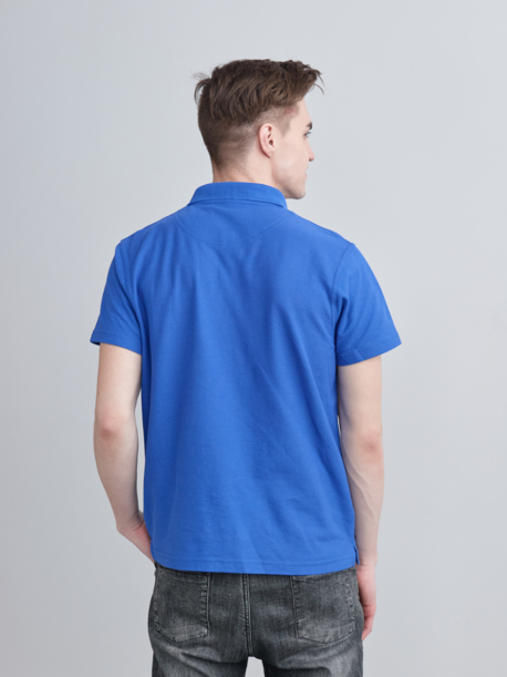 Рубашка поло мужская STAN хлопок/полиэстер 185, 04 (Синий) 58/4XL (Изображение 5)