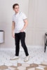 Рубашка поло мужская STAN с окантовкой хлопок/полиэстер 185, 04T (Бордовый) 46/S (Изображение 6)