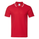 Рубашка поло мужская STAN с окантовкой хлопок/полиэстер 185, 04T (Красный) 48/M