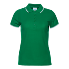 Рубашка поло женская STAN с окантовкой хлопок/полиэстер 185, 04BK (Зелёный) 44/S