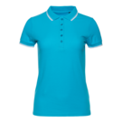 Рубашка поло женская STAN с окантовкой хлопок/полиэстер 185, 04BK (Бирюзовый) 56/4XL