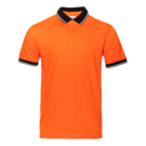 Рубашка поло мужская STAN с контрастными деталями хлопок/полиэстер 185, 04С (Оранжевый) 48/M