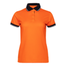Рубашка поло женская STAN с контрастными деталями хлопок/полиэстер 185, 04CW (Оранжевый) 50/XL