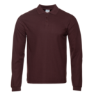 Рубашка поло мужская STAN длинный рукав хлопок/полиэстер 185, 04S (Тёмно-Шоколадный) 52/XL