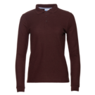 Рубашка поло женская STAN длинный рукав хлопок/полиэстер 185, 04SW (Тёмно-Шоколадный) 48/L
