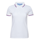Рубашка поло женская триколор STAN хлопок/полиэстер 185, 04WRUS (Белый) 42/XS