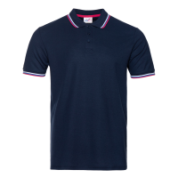 Рубашка поло мужская триколор STAN хлопок/полиэстер 185, 04RUS (Темно-синий) 52/XL