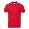 Рубашка поло мужская триколор STAN хлопок/полиэстер 185, 04RUS (Красный) 44/XS (Изображение 1)