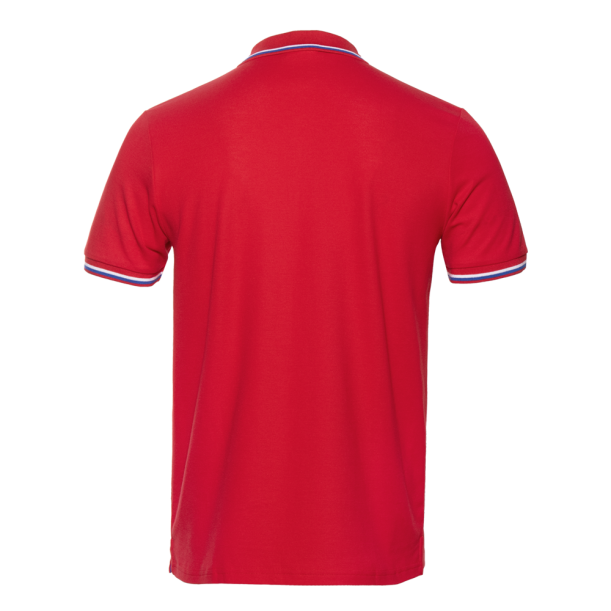 Рубашка поло мужская триколор STAN хлопок/полиэстер 185, 04RUS (Красный) 44/XS (Изображение 2)