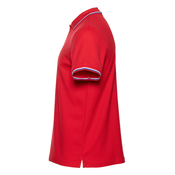 Рубашка поло мужская триколор STAN хлопок/полиэстер 185, 04RUS (Красный) 48/M (Изображение 3)