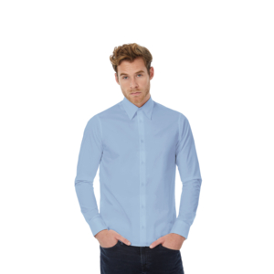 Рубашка с длинным рукавом London, размер XL  (корпоративный голубой)